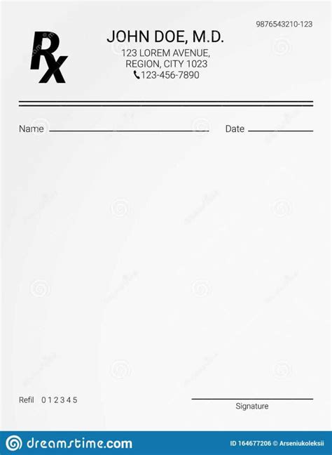 Prescription Form Template