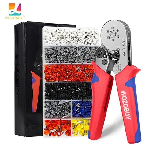 Virola Crimping Tool Kit Catraca Auto Ajust Vel Fio Crimper Alicate Set