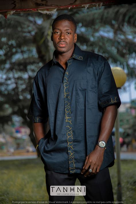 Chemise Yao En Coton Et Wax Africabaie