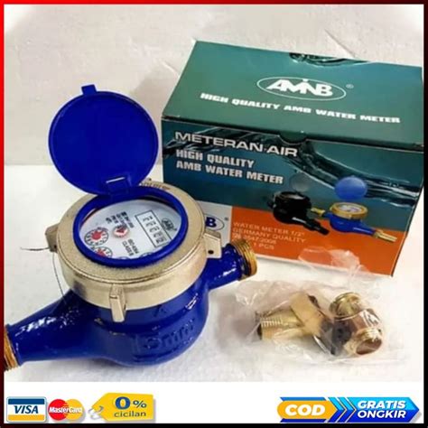 AIMB Meteran Air 4 Jarum Alat Ukur Arus Air Meteran PAM Lazada