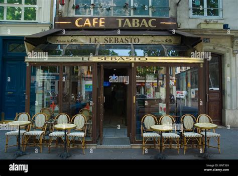 Cafe Tabac Le Sebasto In Le Marais District Central Paris France Europe