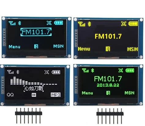 Módulo de pantalla OLED IIC I2C SPI Serial pantalla LCD blanca azul