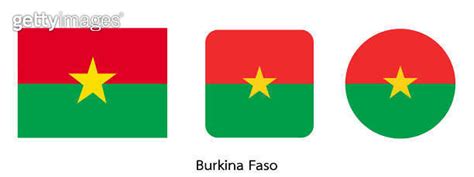 Burkina Faso Flag Icon Web Icon Set Icons Collection Flat Simple