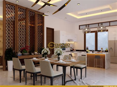 Desain Ruang Makan Dan Dapur Rumah Villa Bali 1 Lantai Bapak Jon Di