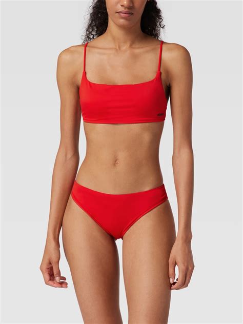 HUGO Bikini Oberteil Mit Label Print Modell Bralette Rot Online Kaufen