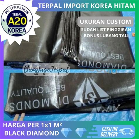 Jual Terpal Tebel Korea A Hitam Kilap Tebal Super Untuk Terop Tenda