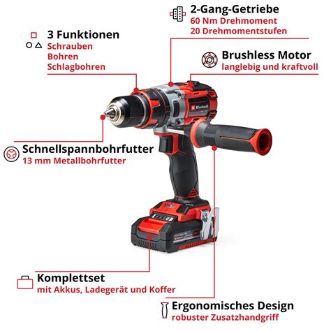 Einhell Akku Schlagbohrschrauber Tp Cd Li I Bl X Ah Power X