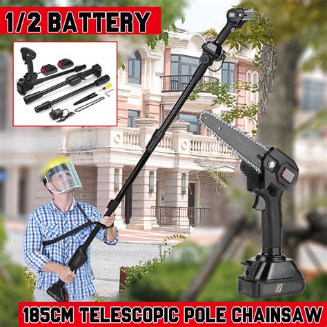 V W Telescoping Pole Electric Chainsaw Cordless High Branch Saw