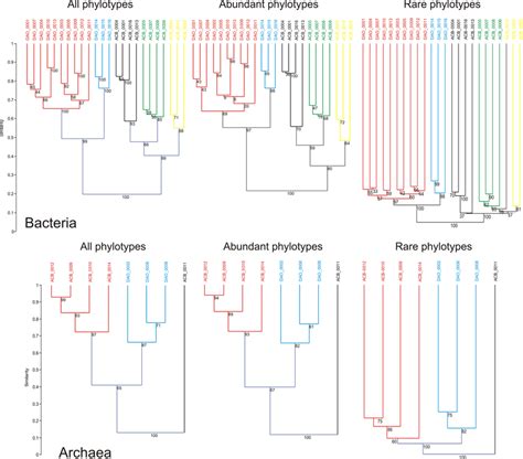 Dendrograms Representing The Similarity Between The Composition Of