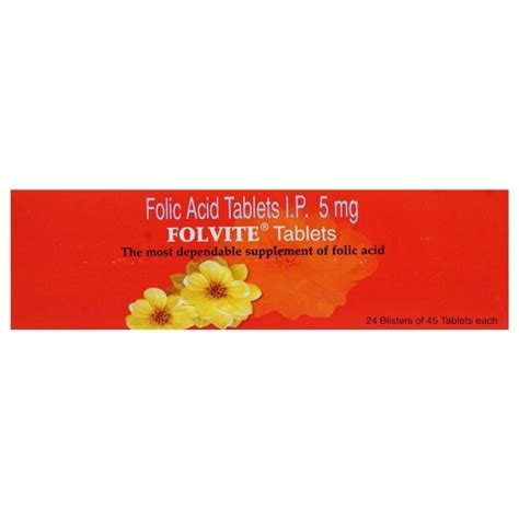 Folvite Tablet Uses Price Dosage Side Effects Substitute Buy Online