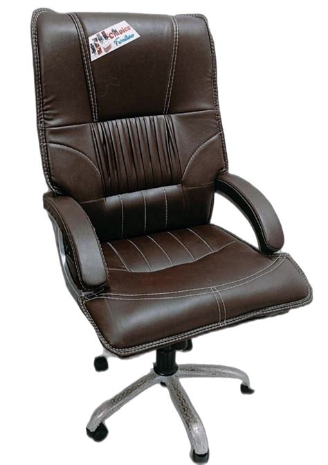 High Back Brown Rexine Revolving Office Chair At Rs 4500 In Hyderabad