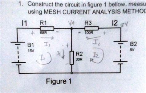 Solved Texts Mesh Current Analysis Calculate I1 And I2 1 Construct