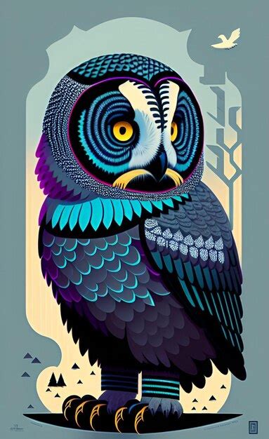 Premium AI Image | A poster for the owl show at the denver art museum.