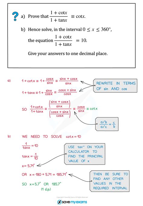 Reciprocal Trig Functions Definitions Edexcel A Level Maths Pure