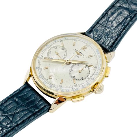 Montre Longines Vintage Chronographe Flyback Or rose 18k mécanique de 1961