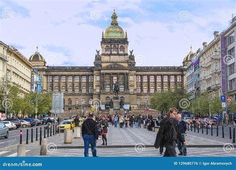 Wenceslas Square, Prague editorial photo. Image of statue - 129680776