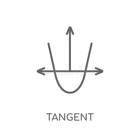 Tangent Linear Icon Modern Outline Tangent Logo Concept On Whit Stock