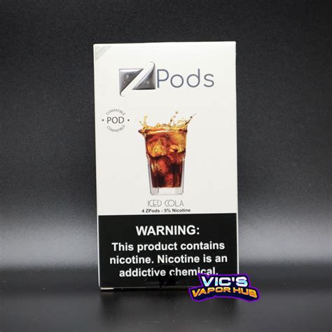 ZiiP Iced Cola Flavor Pods Compatible With Juul Ziip And NOS Device