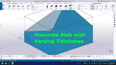 Mastering Tekla Structures Modeling Slabs With Varying Thickness Youtube