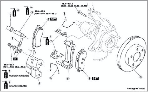 Mazda Service Manual Front Brake Disc Removal Installation