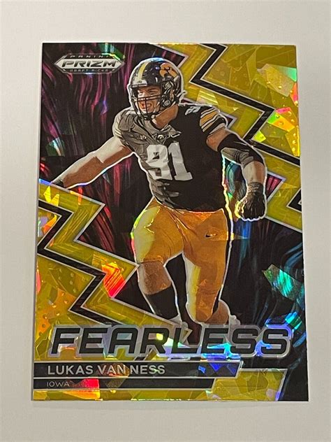 Prizm Draft Picks Football Gold Ice Prizm Lukas Van Ness Rc