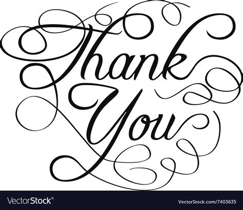 Thank You Words Royalty Free Vector Image Vectorstock