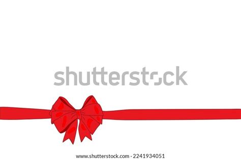 Red Satin Ribbon Bow Isolated On Stock Vector Royalty Free 2241934051