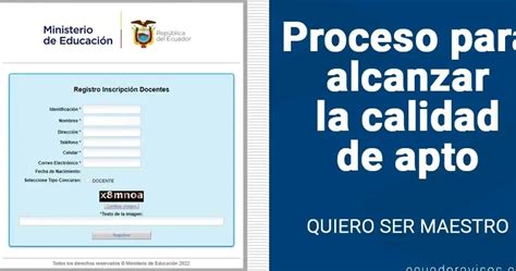 Guía para APTO QSM MINEDUC REGISTRO e INSCRIPCIÓN