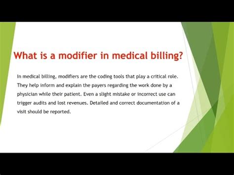 What Is A Modifier In Medical Billing What Does AR Caller YouTube