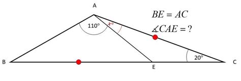 [College Euclidean Geometry] How to find angle x with only euclidean ...