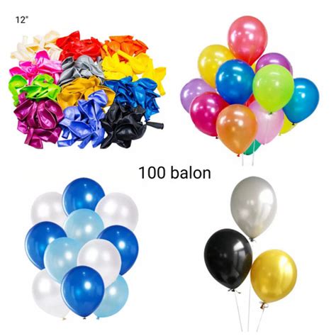 Jual Balon Latex Metalik Isi 100 Pcs Jakarta Barat Mitra 168