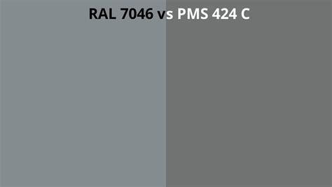 Ral 7046 Vs Pms 424 C Ral Colour Chart Uk