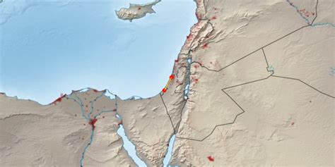 Distance Gaza-Tel Aviv