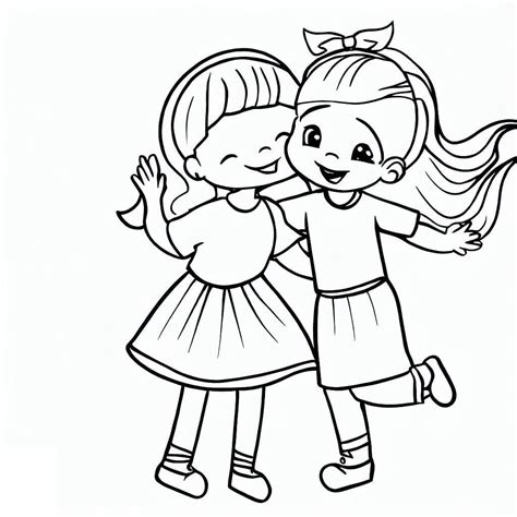 Desenhos De Melhores Amigas Para Colorir E Imprimir Colorironlinecom