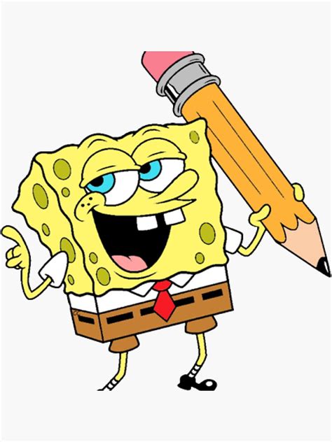 "spongebob studying funny meme sticker " Sticker by Grace-Cop | Redbubble