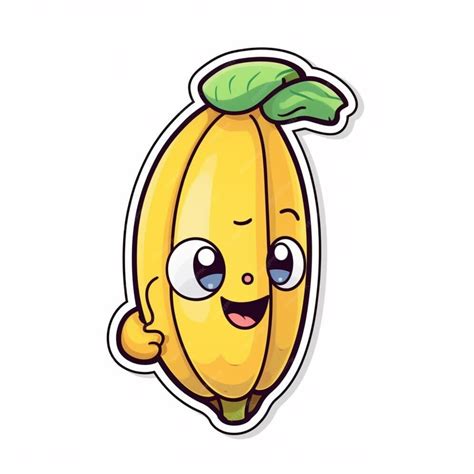 Premium Ai Image Sticker Of A Zucchini With A Cartoon Face