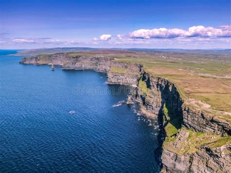 Aerial View Over the Famous Cliffs of Moher in Ireland Stock Photo ...