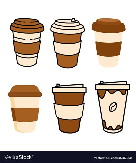 Delicious Coffee Paper Cup Icon Royalty Free Vector Image