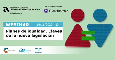 Webinar Planes De Igualdad Claves De La Nueva Legislación 18 11 2020