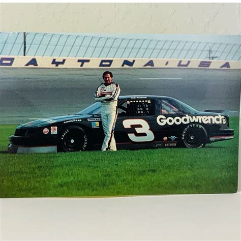 Vintage Dale Earnhardt Sr 1990 #3 Goodwrench Hero Postcard Nascar RCR #1