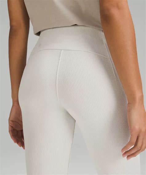 Ribbed Softstreme Zip Leg High Rise Cropped Pant 25 Lululemon Hong