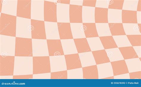 Aesthetic Orange Checkerboard Distorted Checkered Wallpaper