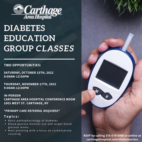 Carthage Area Hospital to Host Diabetes Education Classes This Fall - Carthage Area Hospital