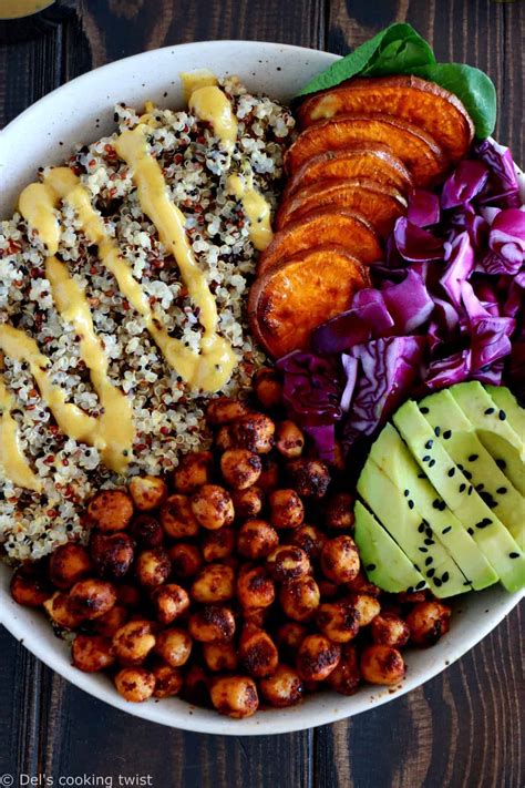 Spiced Chickpea Sweet Potato Buddha Bowl Del S Cooking Twist