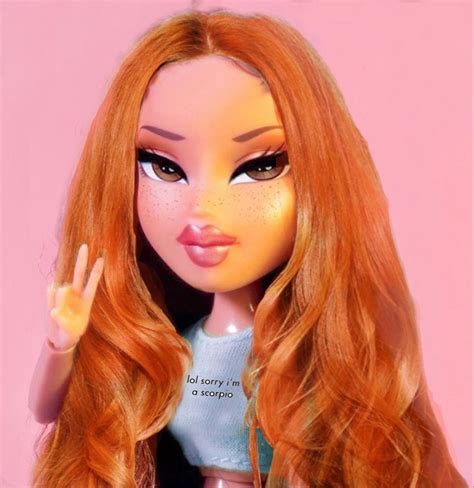 Ginger Bratz Red Head Cartoon Red Head Bratz Doll Aesthetic Ginger Bratz Doll Profile Pic