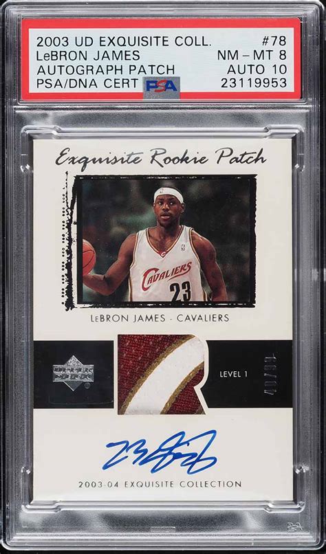 Exquisite Collection Lebron James Rookie Patch Auto Dna