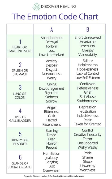 Emotion Code Body Code Belief Code Heart To Heart Healing