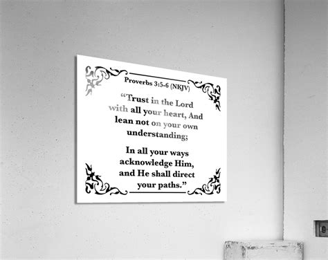 Proverbs 3 5 6 By Scripture On The Walls Wall Art