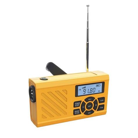 Woungzha Radio d urgence Météo 2000mAh manivelle à Piles Chargeur de