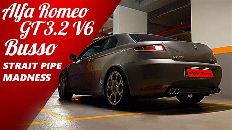 Alfa Romeo Gt Busso Straight Pipe Exhaust Startup And Reving V